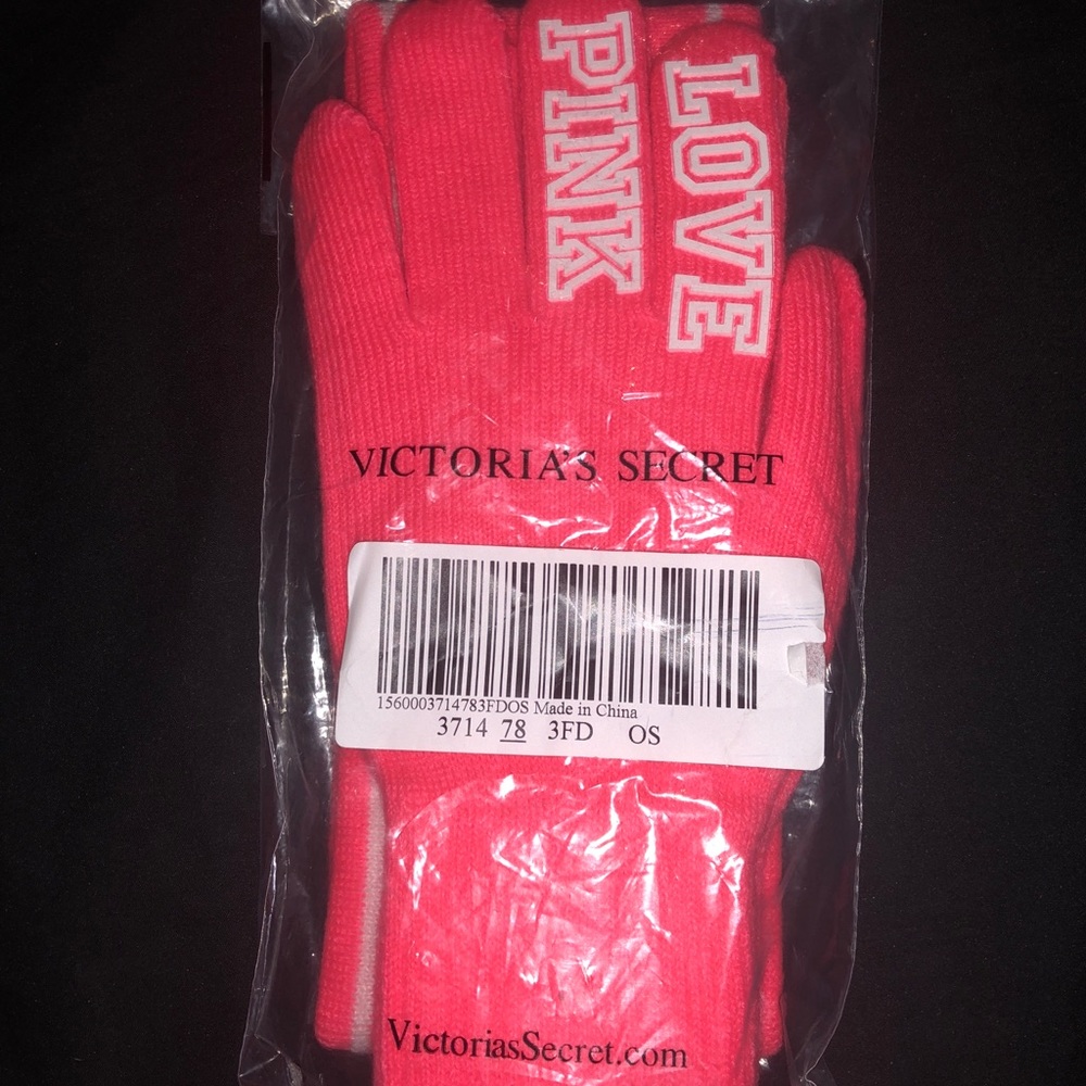 NWT Victoria Secret PINK Hat and Gloves